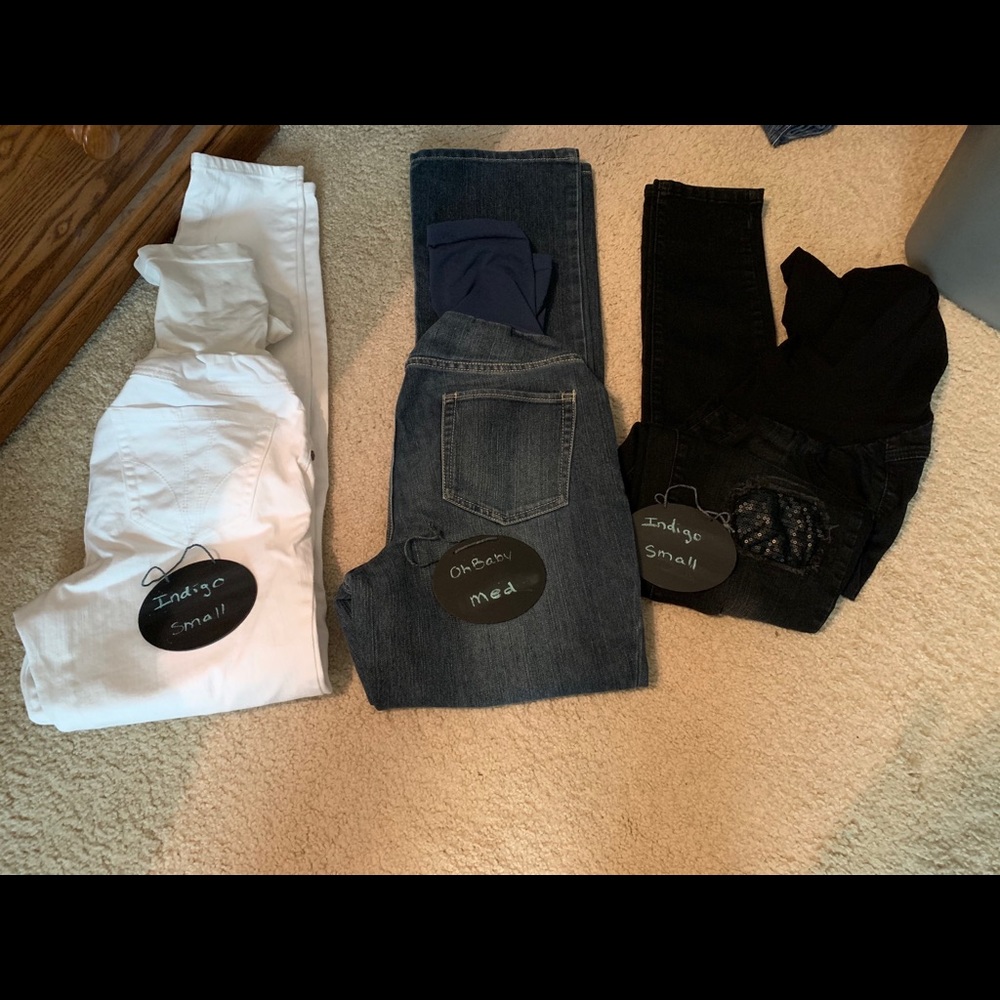 Size small and medium maternity jeans